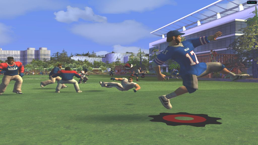 A quarterback throwing behind the back